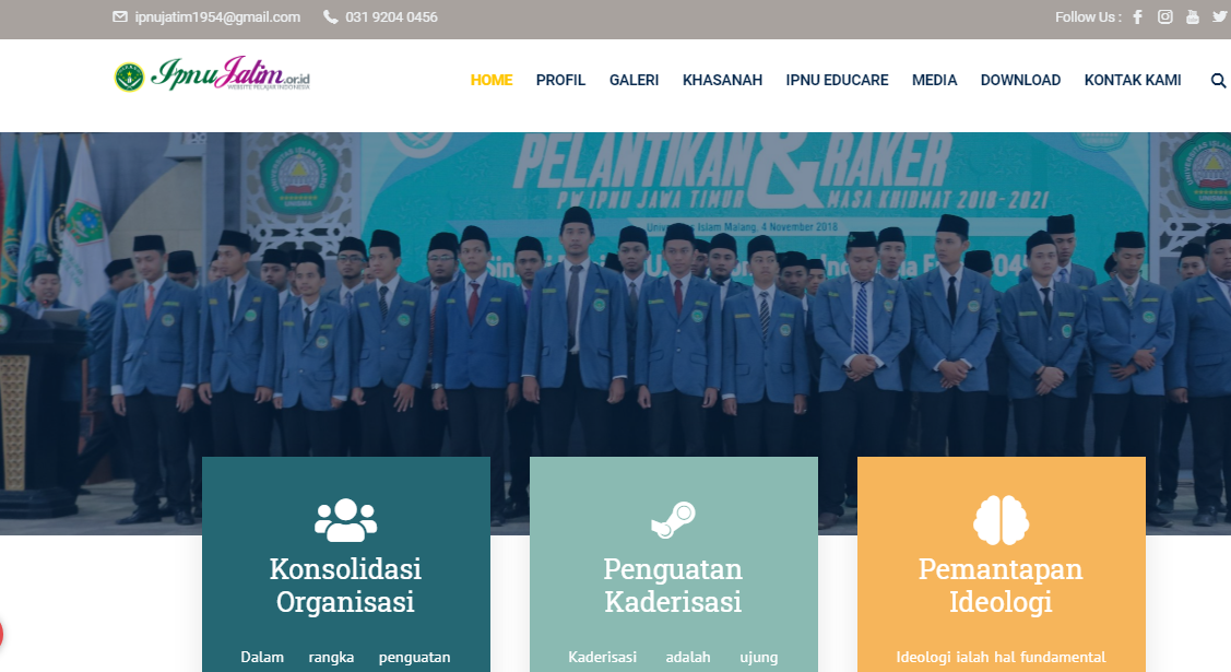 Redesign dan Rebuild Web PW IPNU JATIM
